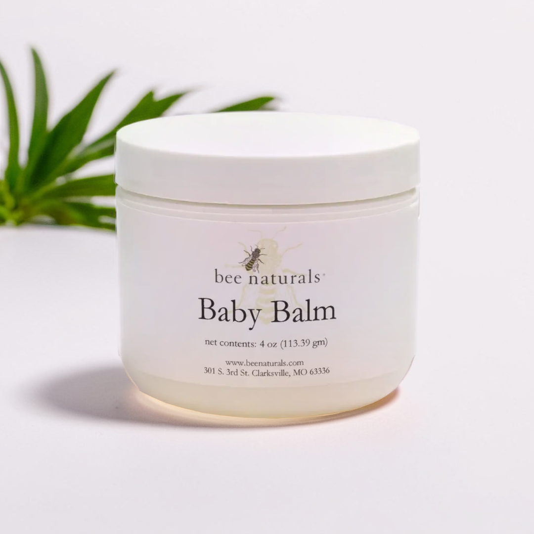 Baby Balm – All-Natural Skin Soother with Beeswax, Shea Butter & Lavender | 0.5 oz Travel Size & 4 oz Full Size | Gentle Relief for Dry, Irritated Skin - Bee Naturals 