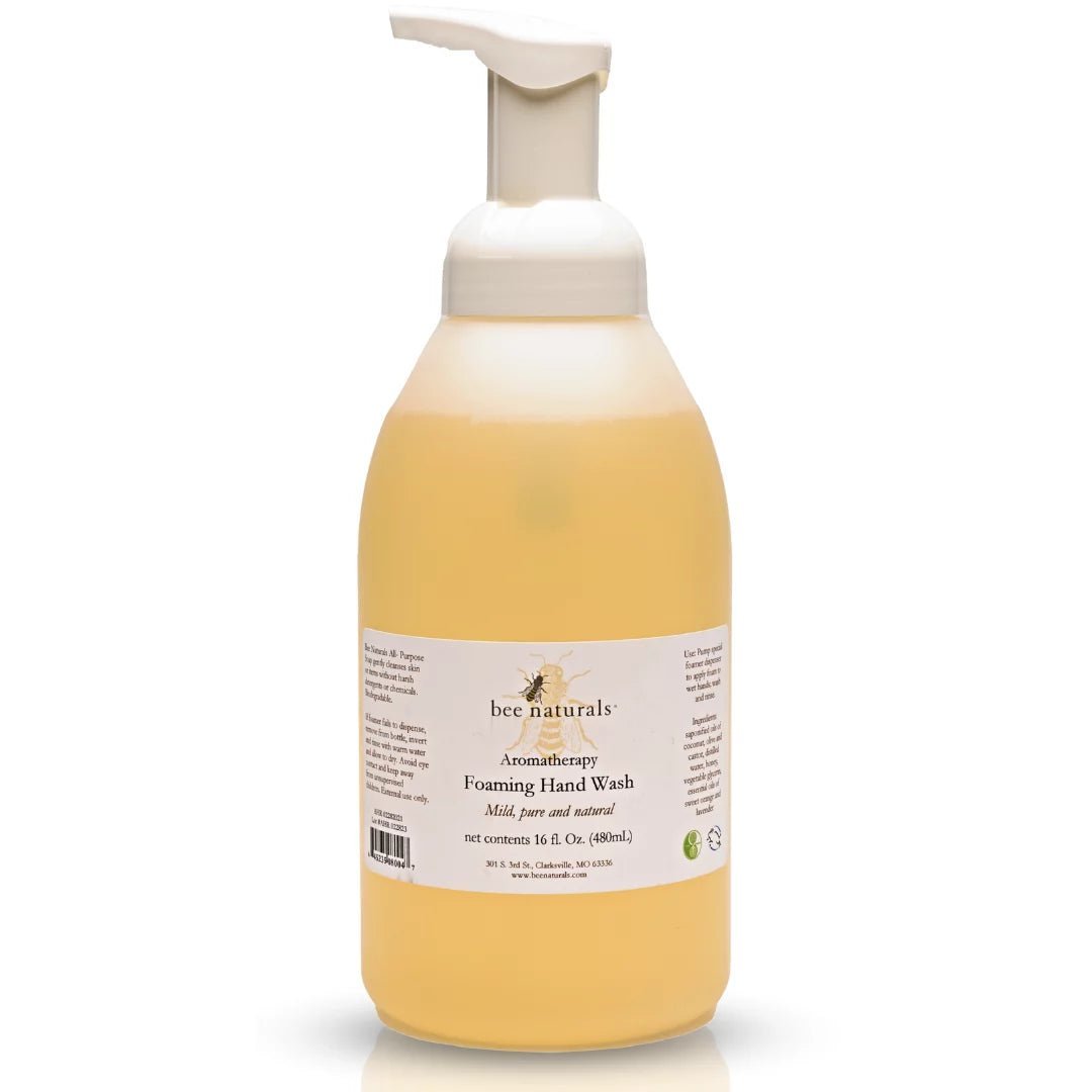 Aromatherapy Foaming Hand Wash – Nature's Elegance with Coconut, Olive, Sweet Orange & Lavender | Luxurious Cleanser for Hydrated & Nourished Skin - Bee Naturals