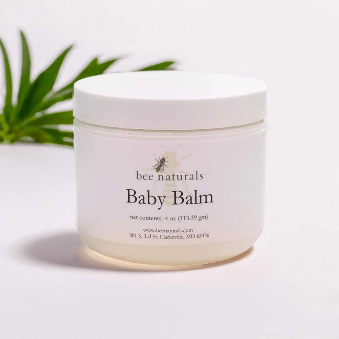 Baby Balm – All - Natural Skin Soother with Beeswax, Shea Butter & Lavender | 0.5 oz Travel Size & 4 oz Full Size | Gentle Relief for Dry, Irritated Skin - Bee Naturals