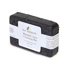 Blemish/Acne Cleansing Bar – Soap - Free, Non - Medicated Cleansing Solution for Oily & Acne - Prone Skin – Activated Carbon & Essential Oils – 5 oz Bar - Bee Naturals