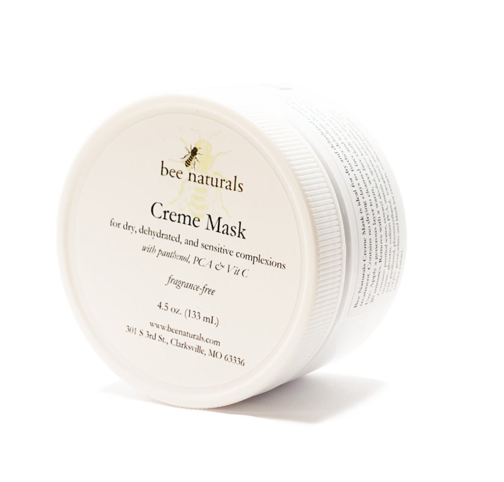 Creme Mask for Dry, Dehydrated & Sensitive Skin – Deeply Hydrating, Soothing Mask with Panthenol, Vitamin C, CoQ10 & Tea Extract - Bee Naturals