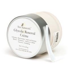 Glycolic Renewal Crème – Brightening Moisturizer with Natural Glycolic Acid, Lactic Acid & Antioxidants for Smooth, Radiant Skin, 1 oz - Bee Naturals