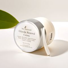 Glycolic Renewal Crème – Brightening Moisturizer with Natural Glycolic Acid, Lactic Acid & Antioxidants for Smooth, Radiant Skin, 1 oz - Bee Naturals