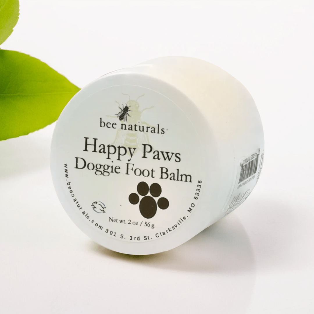 Happy Paws Doggie Foot Balm – Nourishing & Protective Paw Care with Coconut Oil, Beeswax, and Avocado Oil for Healthy, Happy Paws, 2 oz - Bee Naturals