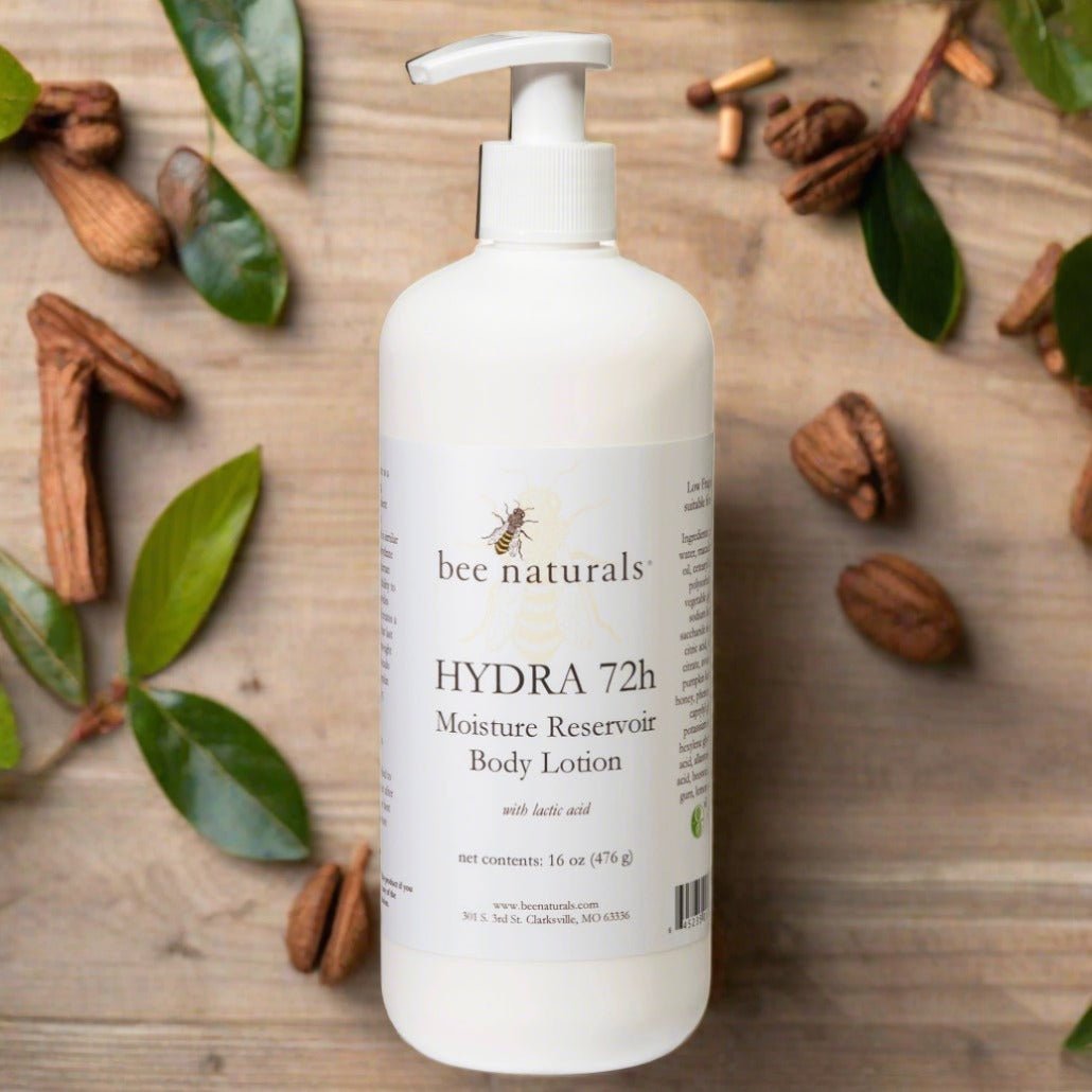 Hydra 72H Moisture Reservoir Body Lotion – Long - Lasting 72 - Hour Hydration with Avocado, Macadamia & Pumpkin Kernel Oils, Fragrance - Free, 16 oz - Bee Naturals