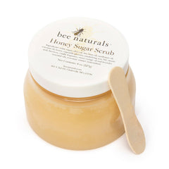 Luxurious Honey Sugar Scrub 8oz - Luminous Radiance - Gentle Exfoliating Blend for Face, Body & Feet with Coconut, Beeswax & Essential Oils - Signature Vanilla Fragrance - Nourishing, Moisturizing - Bee Naturals