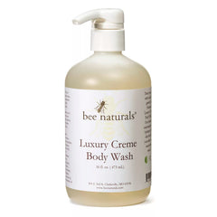 Luxury Crème Body Wash – Hydrating, Non - Foaming Formula with Coconut Oil, Rice Bran Oil & Grapeseed Oil for Soft, Smooth Skin, 16 fl oz - Bee Naturals