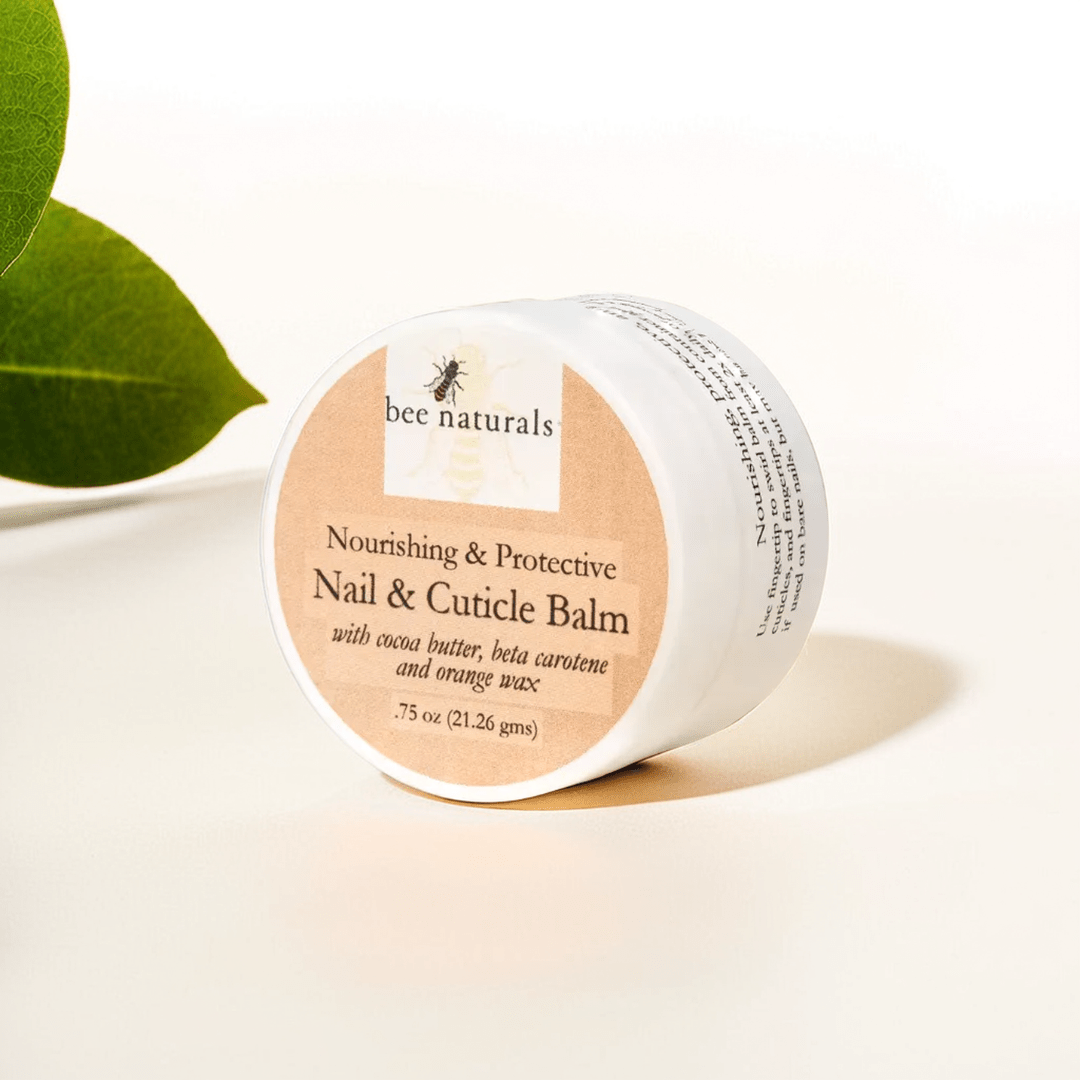 Nail & Cuticle Balm - Cocoa Butter & Beta Carotene Blend for Strong, Smooth Nails - luscious natural tangerine fragrance Shea Butter & Beeswax Cruelty - Free Nail Care - Bee Naturals