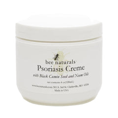 Psoriasis Crème – Soothing Relief for Psoriasis and Eczema, Enriched with Black Cumin Seed Oil, Neem Oil, and Beeswax, 4 oz - Bee Naturals