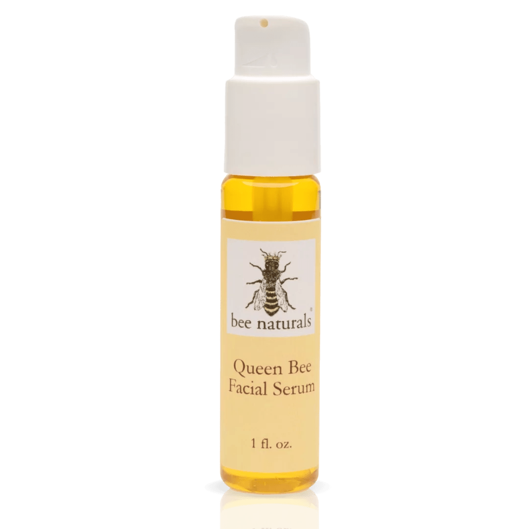 Queen Bee Facial Serum - Antioxidant - Rich with Organic Tamanu Oil, Beta Carotene & Rose Absolute, Anti - Aging & Hydrating for Dry, Damaged Skin - Vitamin C & E, Pure Essential Oils, 1 fl oz - Bee Naturals