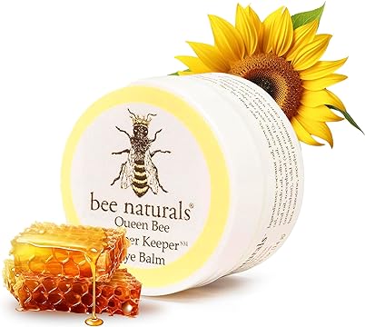 Queen Bee Peeper Keeper Eye Balm – Luxurious 100% Natural Hydration for Delicate Eye Area, Anti - Aging Formula, Prevents Wrinkles & Puffiness, Travel - Friendly Balm - Bee Naturals