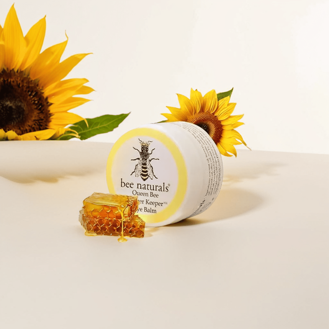 Queen Bee Peeper Keeper Eye Balm – Luxurious 100% Natural Hydration for Delicate Eye Area, Anti - Aging Formula, Prevents Wrinkles & Puffiness, Travel - Friendly Balm - Bee Naturals