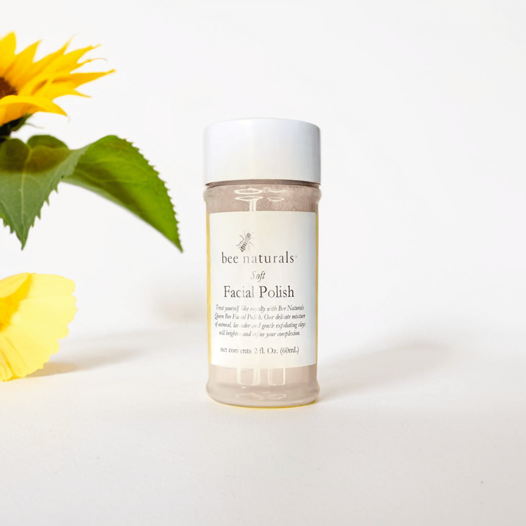 Queen Bee Soft Facial Polish | Customizable Powder Exfoliant | Gentle, Natural, & Chemical - Free Skincare | 2 oz - Bee Naturals